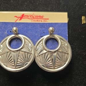 Americana Creations Silver Circle Earrings